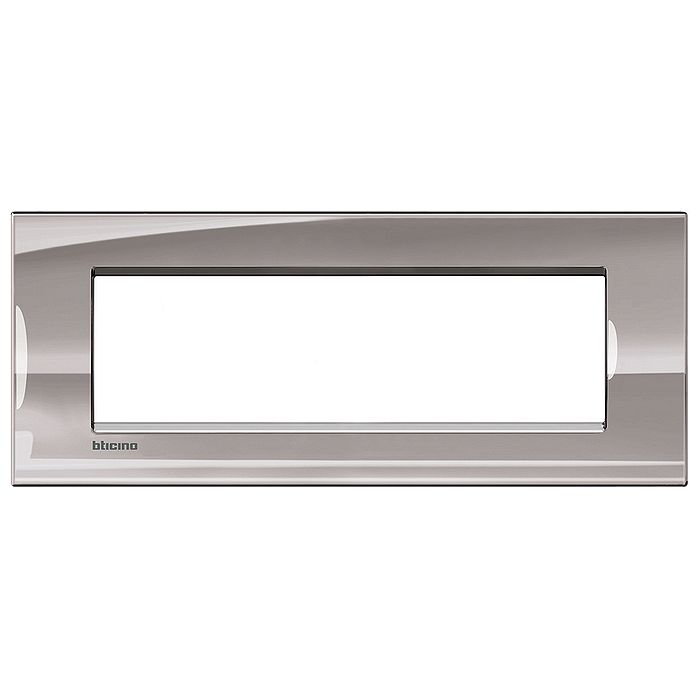 Рамка 7 модулей BTicino LIVING LIGHT, никель, LNA4807NS