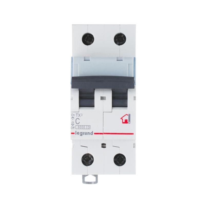 Выключатель автоматический модульный 2п C 50А 10кА TX3 6000 2мод. 230/400В Leg 403935