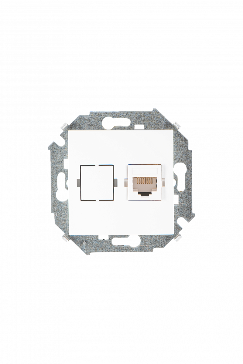 Розетка компьютерная Simon15 RJ45 белый Simon 1591598-030